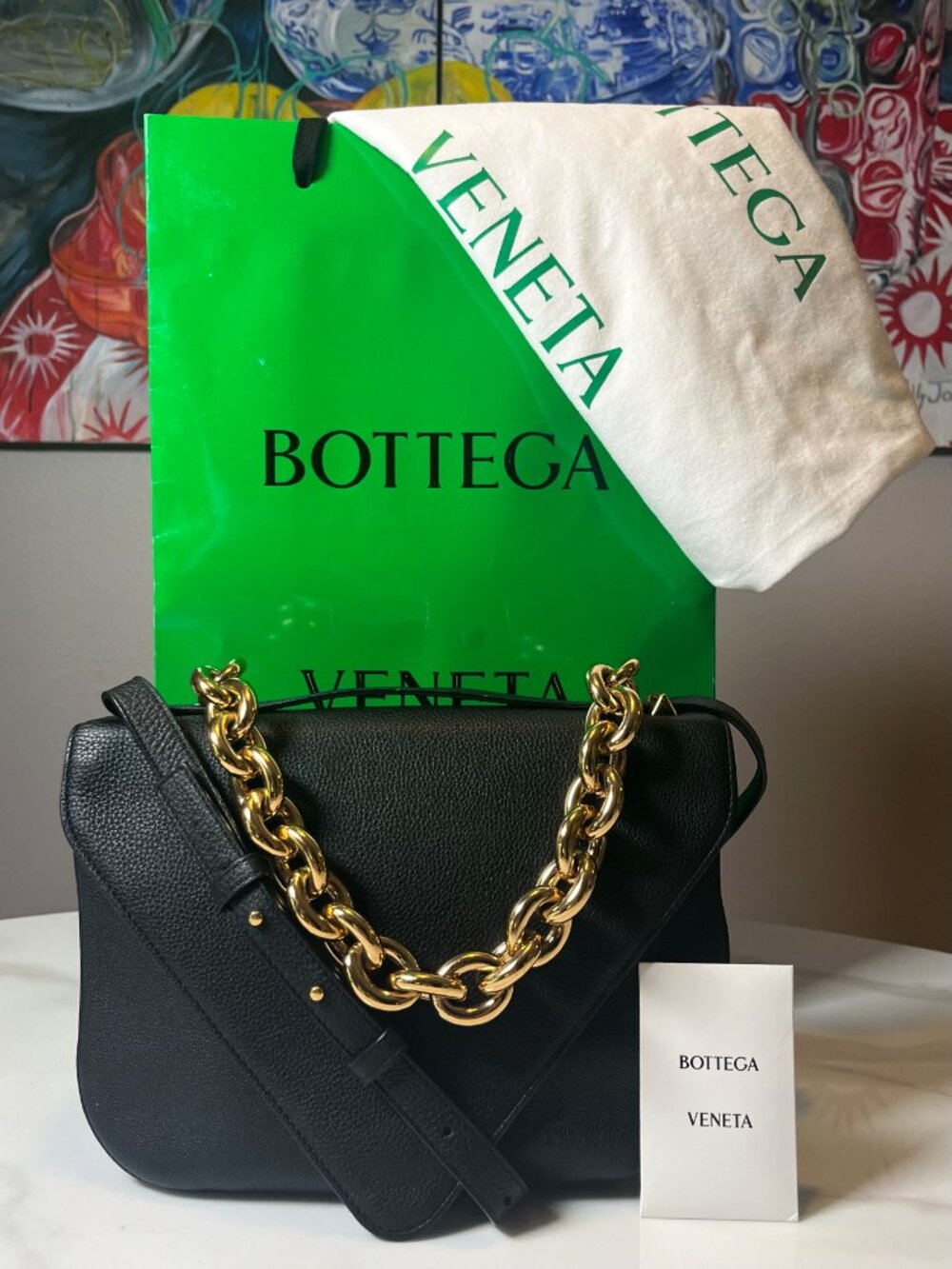 Bottega Veneta Mount Envelope Chain Shoulder Crossbody + Dusty + Shopper